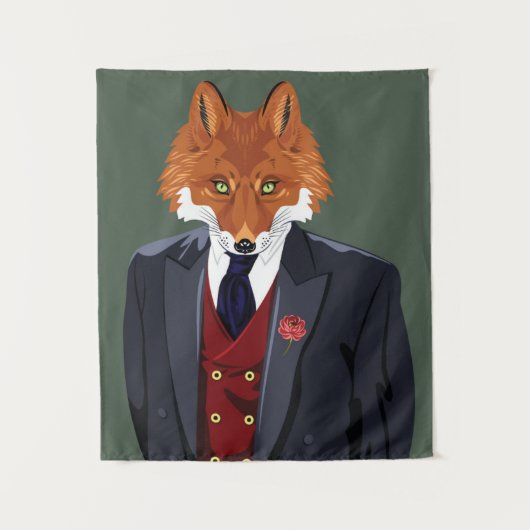 Foxy Portrait Wandkleed (Voorkant)