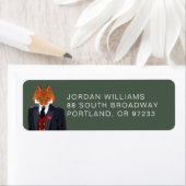 Foxy Portret | Jouw namen toevoegen Etiket (Insitu)