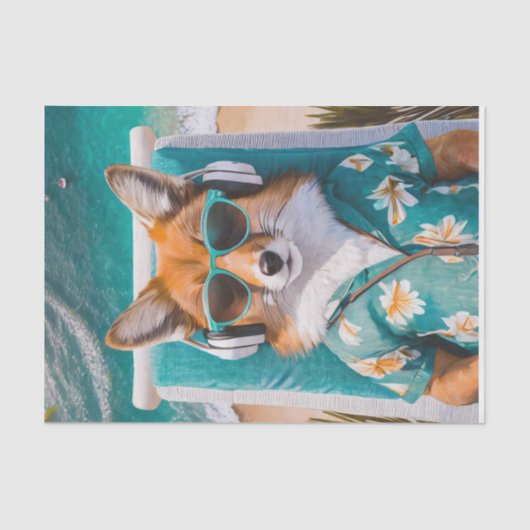 Foxy Rascal, te cool voor school Tissuepapier (Voorkant)