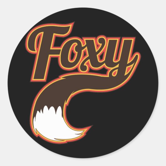 Foxy Ronde Sticker (Voorkant)
