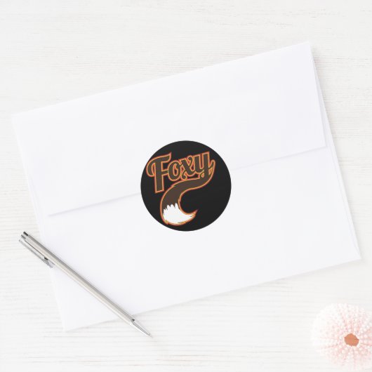 Foxy Ronde Sticker (Envelop)