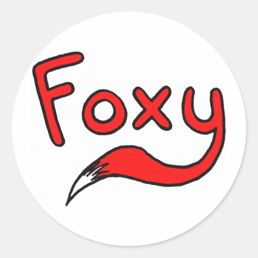 Foxy Ronde Sticker (Voorkant)