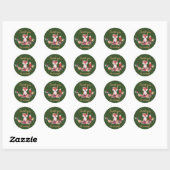Foxy Round Birthday Sticker (Vel)
