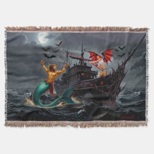 Foxy Roxy Vampier Rebellin-Hoogzee Deken (Voorkant)