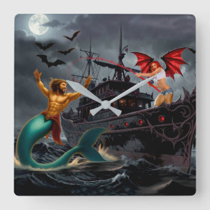 Foxy Roxy Vampier Rebellin-Hoogzee Vierkante Klok