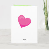 Foxy roze en groene Valentijnsdag voor haar Feestdagen Kaart (Achterkant)