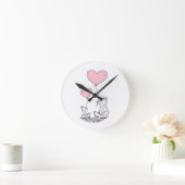 Foxy Roze Hart Klok (Huis)