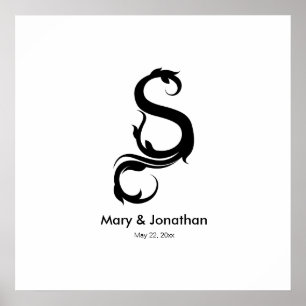 FOXY S MONOGRAM WHITE POSTER