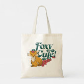 Foxy Schattige Flowers Tote Bag (Achterkant)