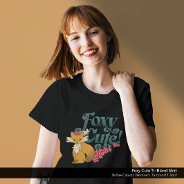 Foxy Schattige Flowers Tri-Blend Shirt
