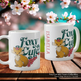Foxy Schattige met bloemen Koffiemok