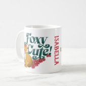 Foxy Schattige met bloemen Koffiemok (Voorkant links)