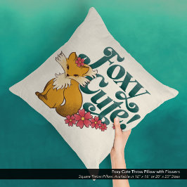 Foxy Schattige met bloemen Kussen