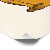 Foxy Schattige met bloemen Perfect Poster (Hoek)