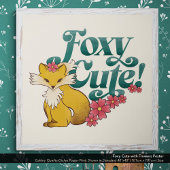 Foxy Schattige met bloemen Poster