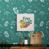 Foxy Schattige met bloemen Poster