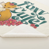 Foxy Schattige met bloemen Sherpa Deken (3/4)