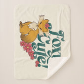 Foxy Schattige met bloemen Sherpa Deken (Voorkant)