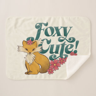 Foxy Schattige met bloemen Sherpa Deken