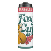 Foxy Schattige met bloemen Thermosbeker (Voorkant)