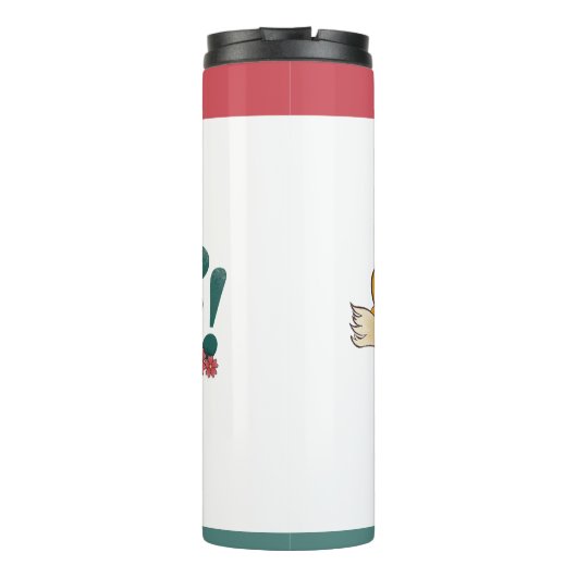 Foxy Schattige met bloemen Thermosbeker (Achterkant)