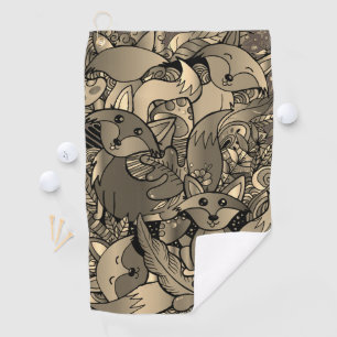 Foxy Sepia Tone Golfhanddoek