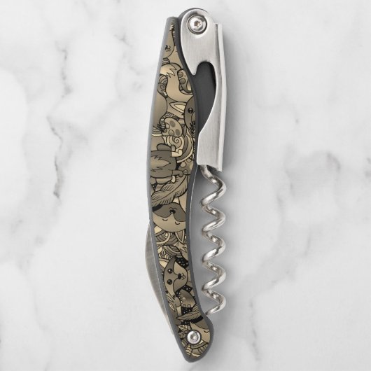 Foxy Sepia Tone Kurkentrekker (Achterkant)