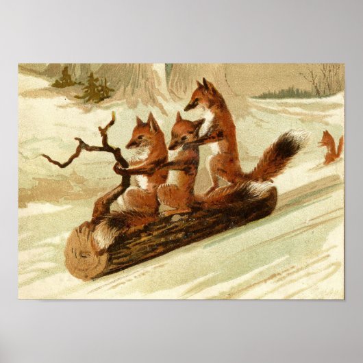 Foxy Sleigh Ride Poster (Voorkant)