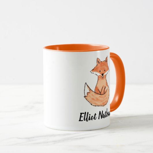 Foxy Solo Mok voor aangepaste naam (Voorkant rechts)