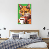 Foxy Tea-tijd Canvas Afdruk (Insitu (Slaapkamer))