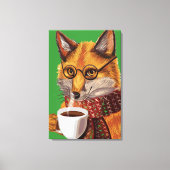Foxy Tea-tijd Canvas Afdruk (Voorkant)