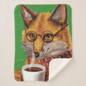 Foxy Tea Time Sherpa Deken (Voorkant)
