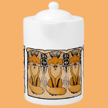 Foxy Theepot<br><div class="desc">Art Nouveau Foxes</div>