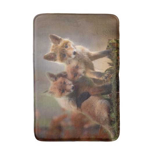 Foxy Triplets Badmat (Voorkant Verticaal)