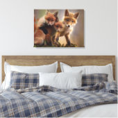 Foxy Triplets Canvas Afdruk (Insitu (Slaapkamer))