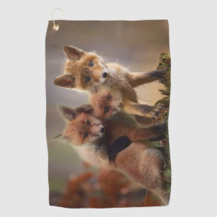 Foxy Triplets Golfhanddoek