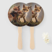 Foxy Triplets Handwaaier (Voorkant en achterkant)