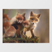 Foxy Triplets Raamsticker (Vel)