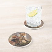 Foxy Triplets Zandsteen Onderzetter (Zijkant)