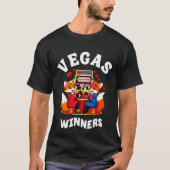 Foxy Valentijns Paar, Jackpot Win Cartoon Foxes T-shirt (Voorkant)