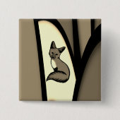 Foxy Vierkante Button 5,1 Cm (Voorkant)