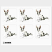 Foxy Vierkante Sticker (Vel)