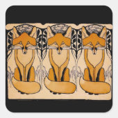 Foxy Vierkante Sticker (Voorkant)