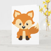 Foxy vos kaart (Gele Bloem)