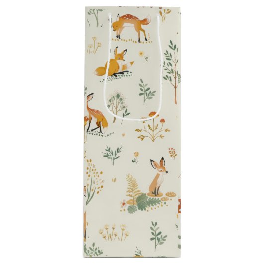 "Foxy Wine Gift Bag" Wijn Cadeautas (Voorkant)