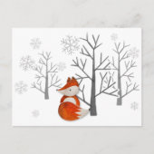 Foxy Winter Forest Briefkaart (Voorkant)