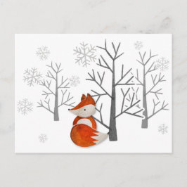 Foxy Winter Forest Briefkaart