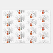 Foxy Winter Forest Inpakpapier Vel (Voorkant)