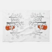 Foxy Winter Forest Kitchen Towel Theedoek (Horizontaal)