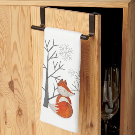 Foxy Winter Forest Kitchen Towel Theedoek (Derde Gevouwen)